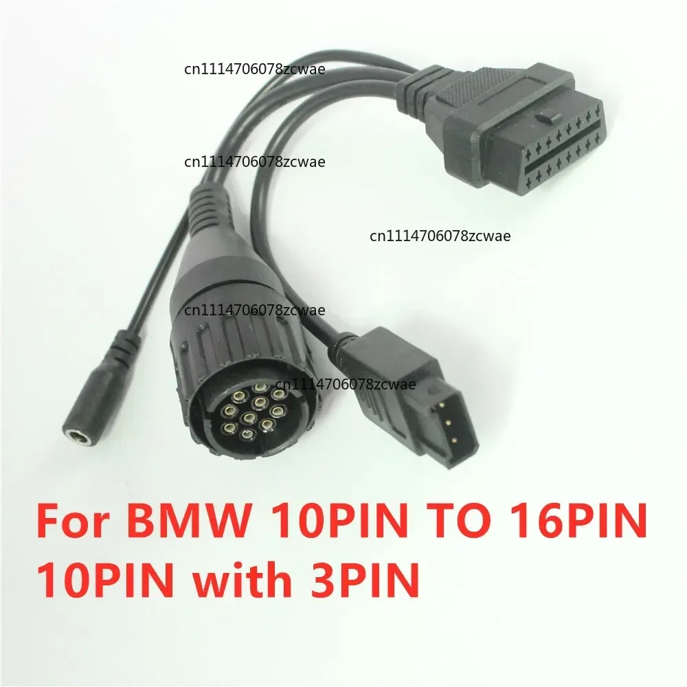 ZOCI-FOR Cabless for Bmw Icom d Cable 10 Pin Motorcycle Diagnostic Tool OBD2 16PIN TO 10PIN and 3PIN with Power cable