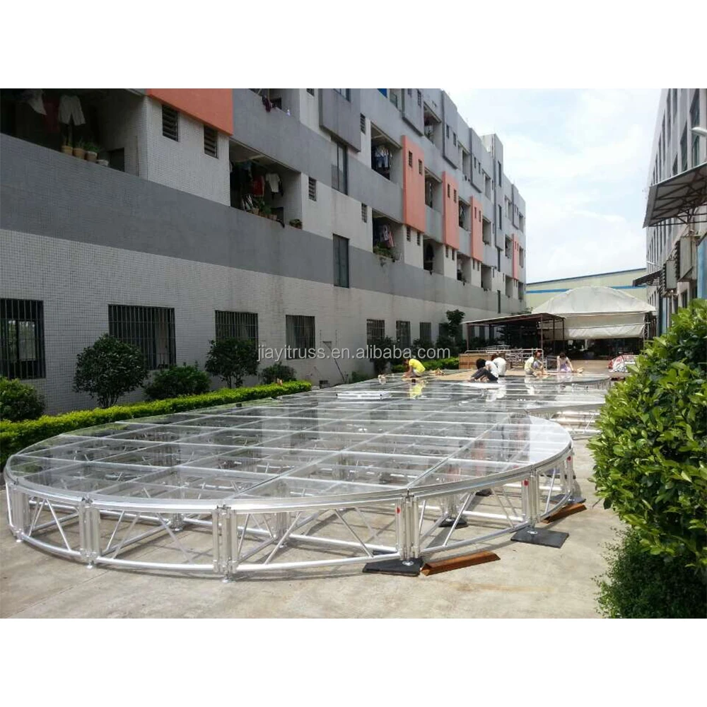 

Портативная модульная сцена из алюминия и акрила 4*4 фута