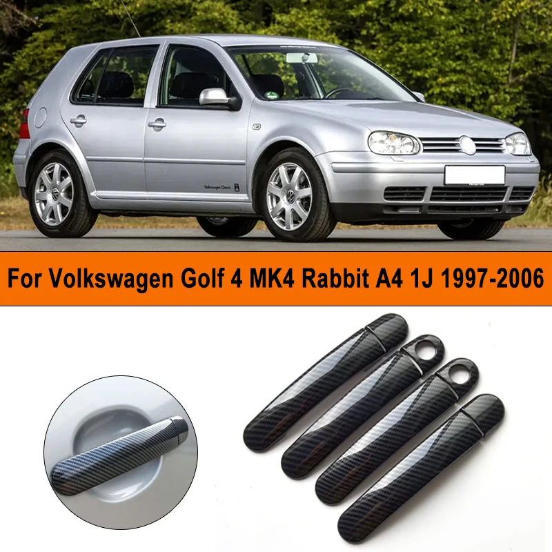 

Чехлы на дверные ручки автомобиля, автомобильные аксессуары, Стайлинговые наклейки для VW Golf 4 MK4 Volkswagen Rabbit A4 1J 1997-2006 2005 2004 2003 2002