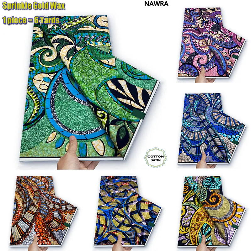 Grand Gold Wax 100%Cotton Soft Batik 2024 High Quality Original Guaranteed Veritable African Real Wax Fabric Nigeria Women Pagne