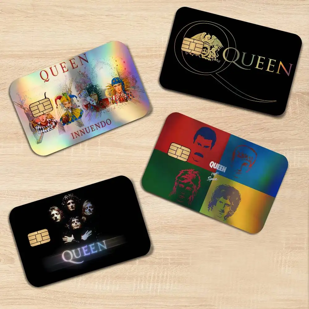 Q-QueenS Band Laser Glitter Bank Card Stickers Fashion Multi Scene Art Decor Decals