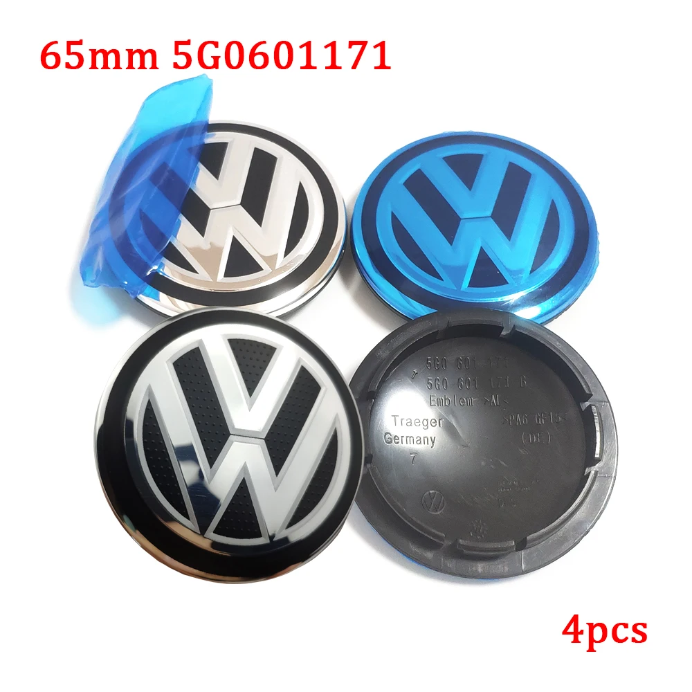 4pcs 55mm 56mm 65mm 70mm 76mm Car Wheel Center Caps Hubcap Cover for VW Volkswagen Jetta MK5 6 7 Golf Passat styling 5G0601171