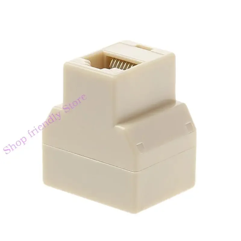 

594A 3Pcs 1 To 2 Way LAN Ethernet Cable RJ45 Female Splitter Connector Adapte