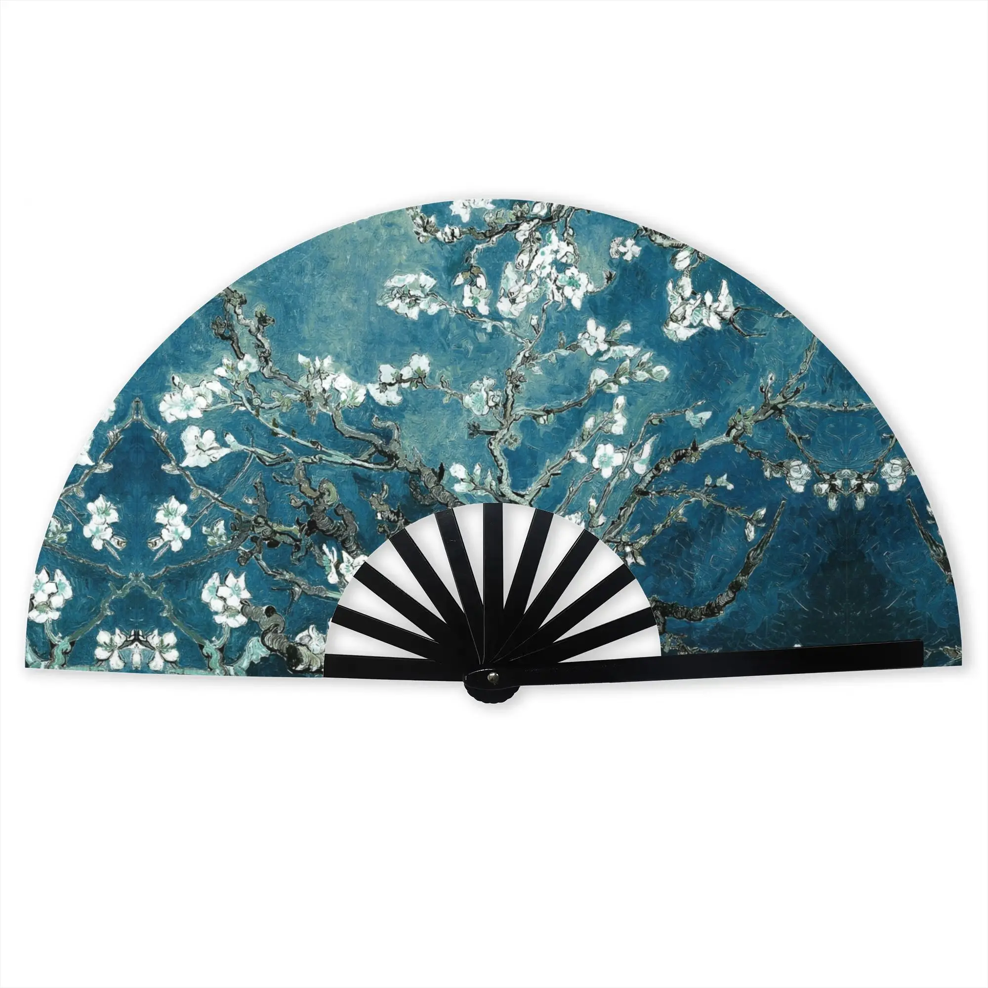 Van Gogh Almond Blossoms Folding Fan Chinese Style Flowers Painting High-Quality Fans Gift  Exquisite Decorative Hand Fan