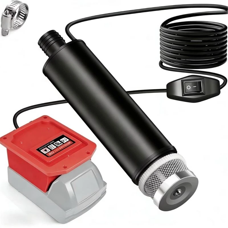 【Big deal】For Milwaukee M18 Battery Compatible Mini Water Pump, 500GPH Portable Sump Pump With Sediment Filters,For Pool
