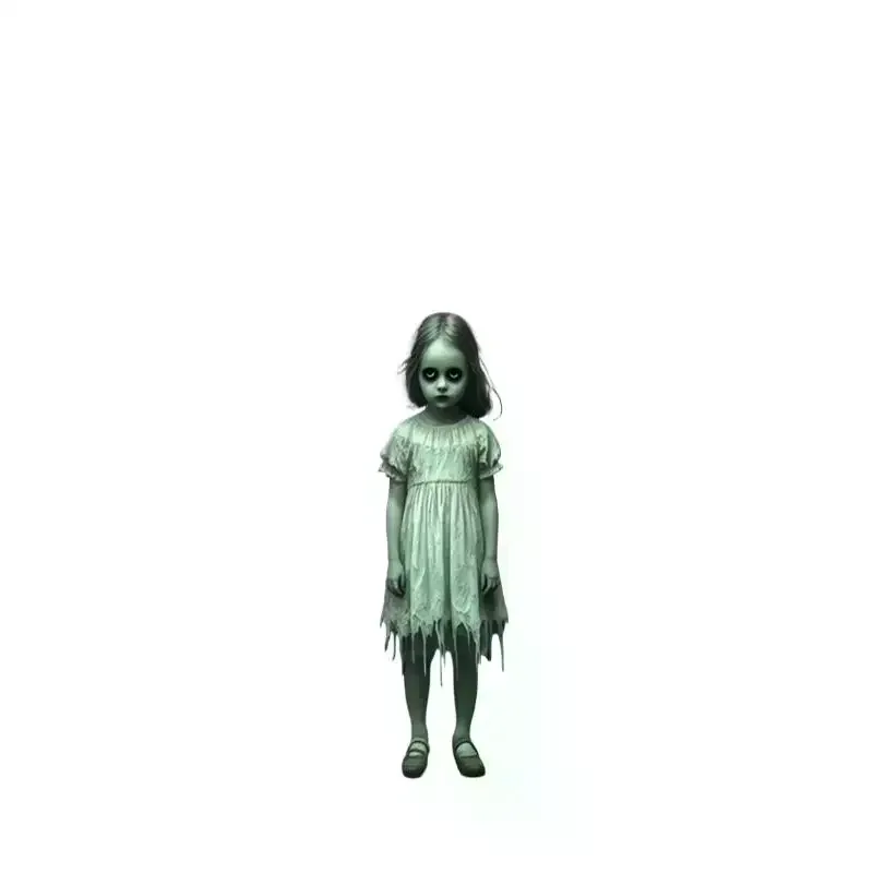 1 PCS 2D Flat Banner Suitable For Halloween, Featuring A Large Ghost Girl Door Decoration