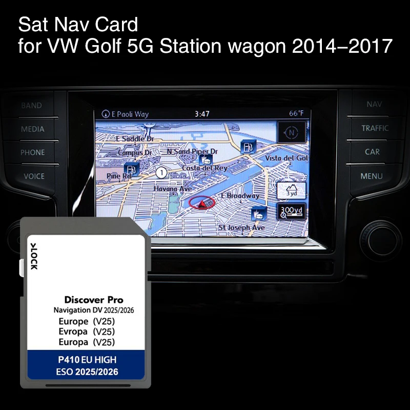 

Compatibility for Volkswagen Golf 5G from 2014 to 2017 Car Station Wagon Cover Netherlands Spain Greece Maps GPS SD Card