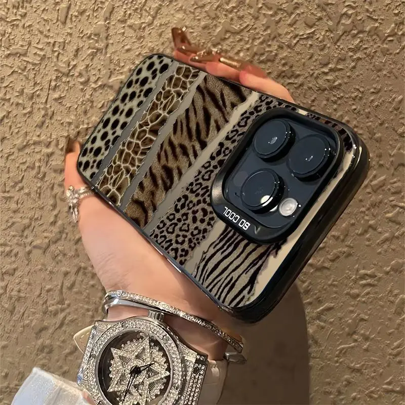 Luxury Brown Leopard Y2K Phone Case for Xiaomi Redmi Note 7 8 9 9S 10 11 12 13 Pro Plus 4G 5G Anti Fall Matte Back Cover