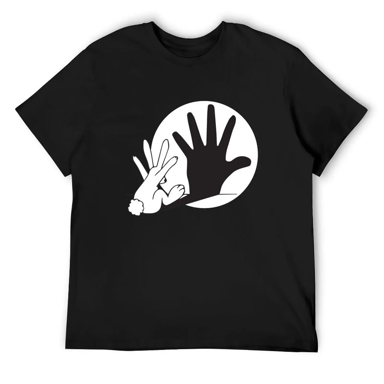 

Bunny hand shadow puppet rabbit humor T-Shirt custom t shirt cute tops vintage graphic tee shirts men graphic