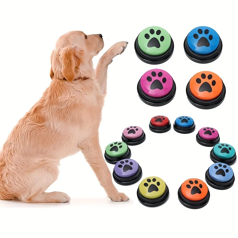 Recordable Pet Talking Buttons Dog Communication Training Toy Set Funny Interactive Speak Sound Buzzer for Puppy Cats