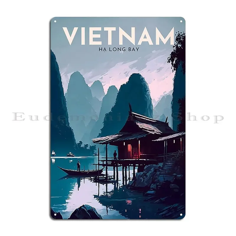 Ha Long Bay Vietnam Poster Metal Sign Printing Customize Sign Living Room Club Tin Sign Poster