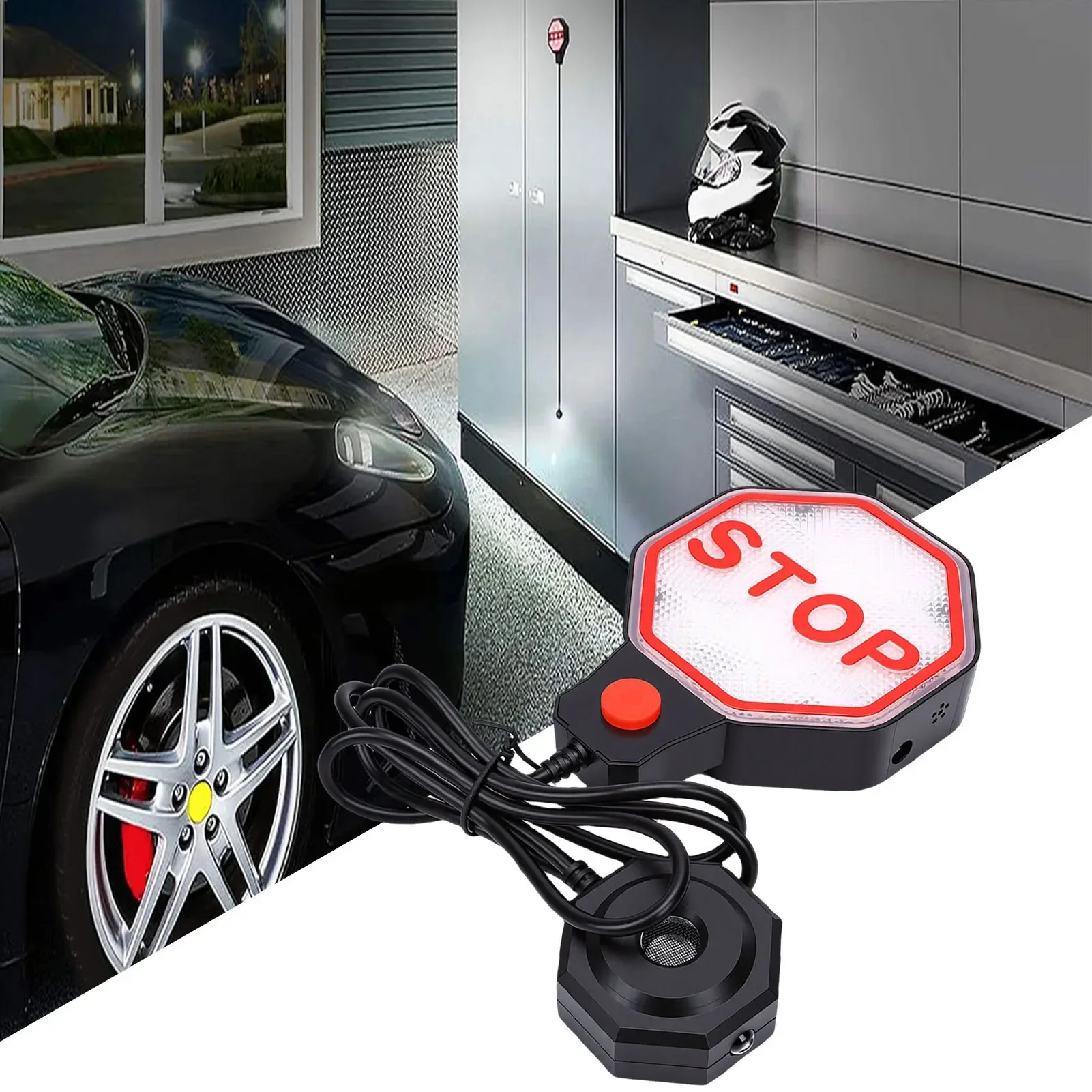 New Adjustable Garage Parking Aid Measure Distance 6in to 6 Ft with Red Yellow Green LED Display for Car SUV Pickup