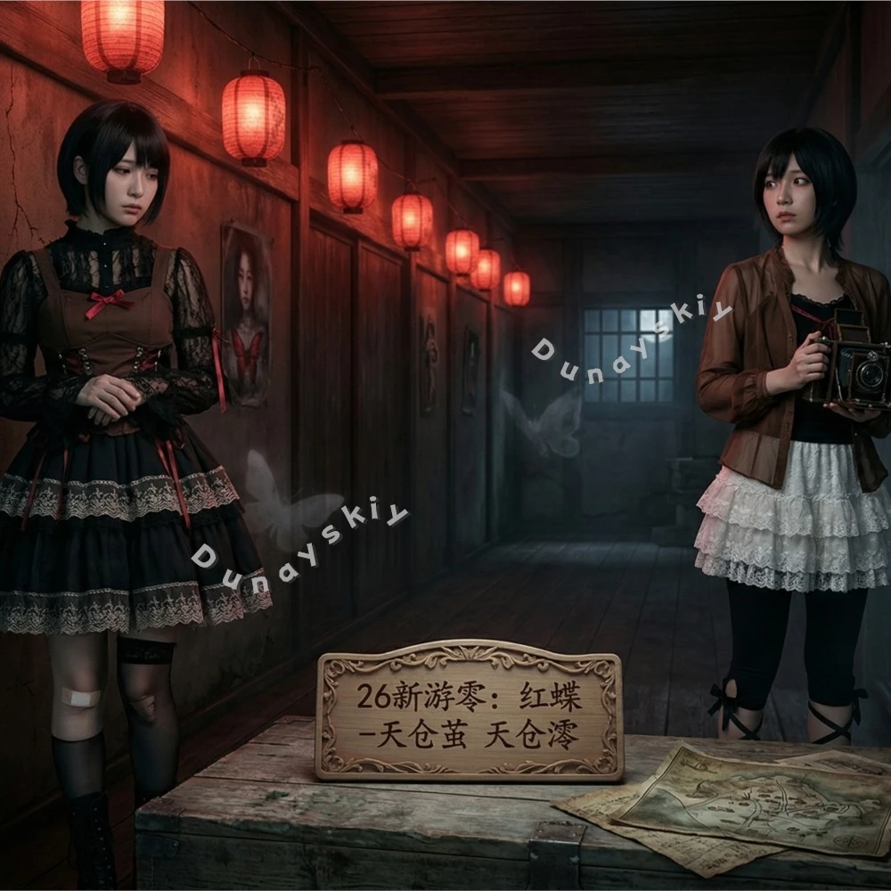 

Костюм для косплея Fatal Frame: Maiden Of Black Water Zero: Акаи Чо, Амакура Майу и Мио, комплект платья в стиле готической лолиты, наряд на Хэллоуин