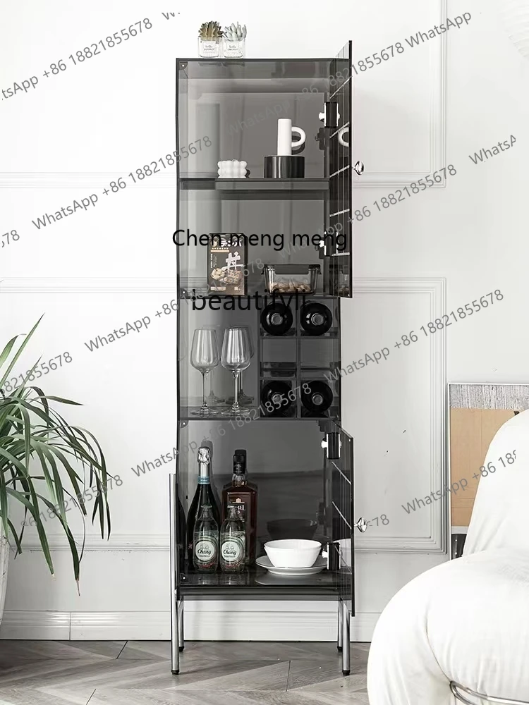 Light Luxury Wine Cabinet Simple Small Apartment Living Room Narrow Integrated Wall Dining Room Locker Wine Storage Cabinet