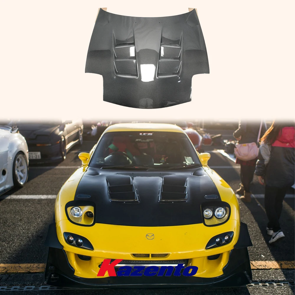 

Для Mazda RX-7 FD RX7 FD3S RE Стиль Передний вентилируемый бампер из углеродного волокна Капот (Океанская перевозка выгодно, добро пожаловать в роскошь)