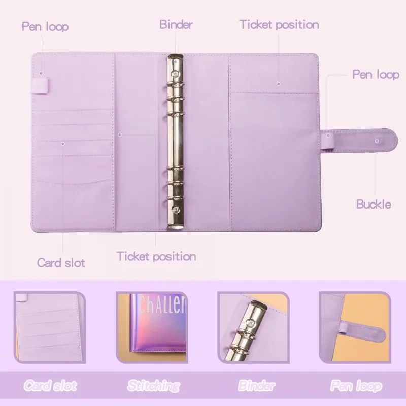 100 Days Challenge Money Saving Envelope Budget Book Binder File Folder Data Book Students Stationery Office Storage Booklet - view 4