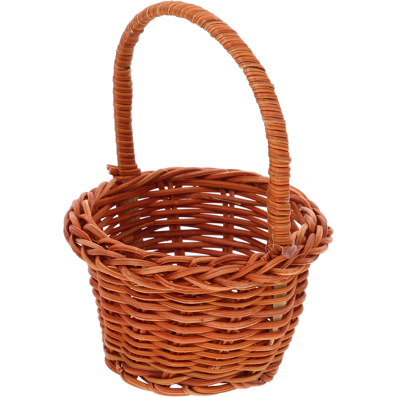 

8 X5cm Natural Rattan Basket Mango Woven Mini with Lid Storage Desktop Wicker Bamboo Toddler