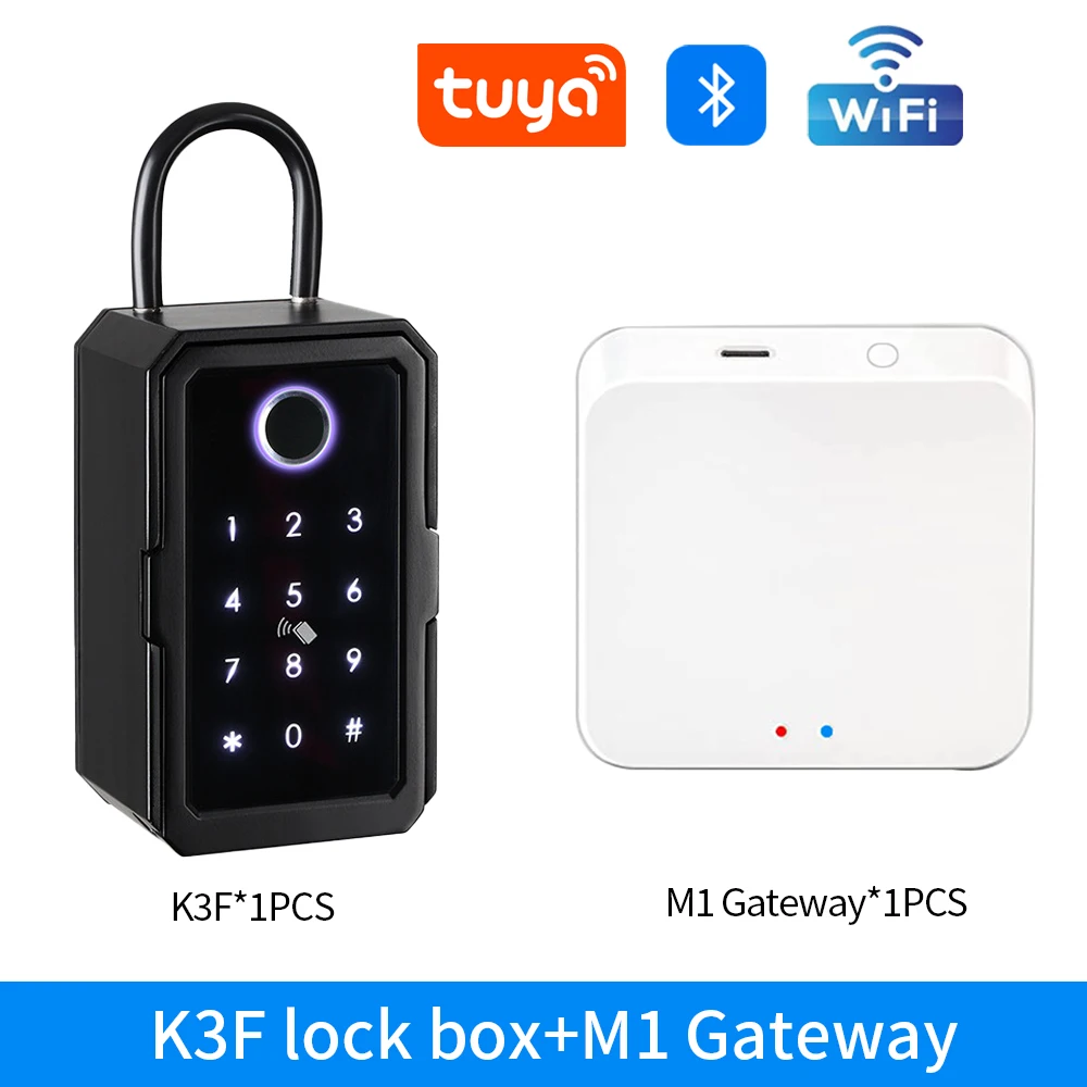 Waterdichte sleutelkluis Slimme vingerafdrukopslag Geheime sleutelkluis Tuya of TTlock-app Bluetooth naar WiFi-hub Ontgrendel hangslot - afbeelding 1
