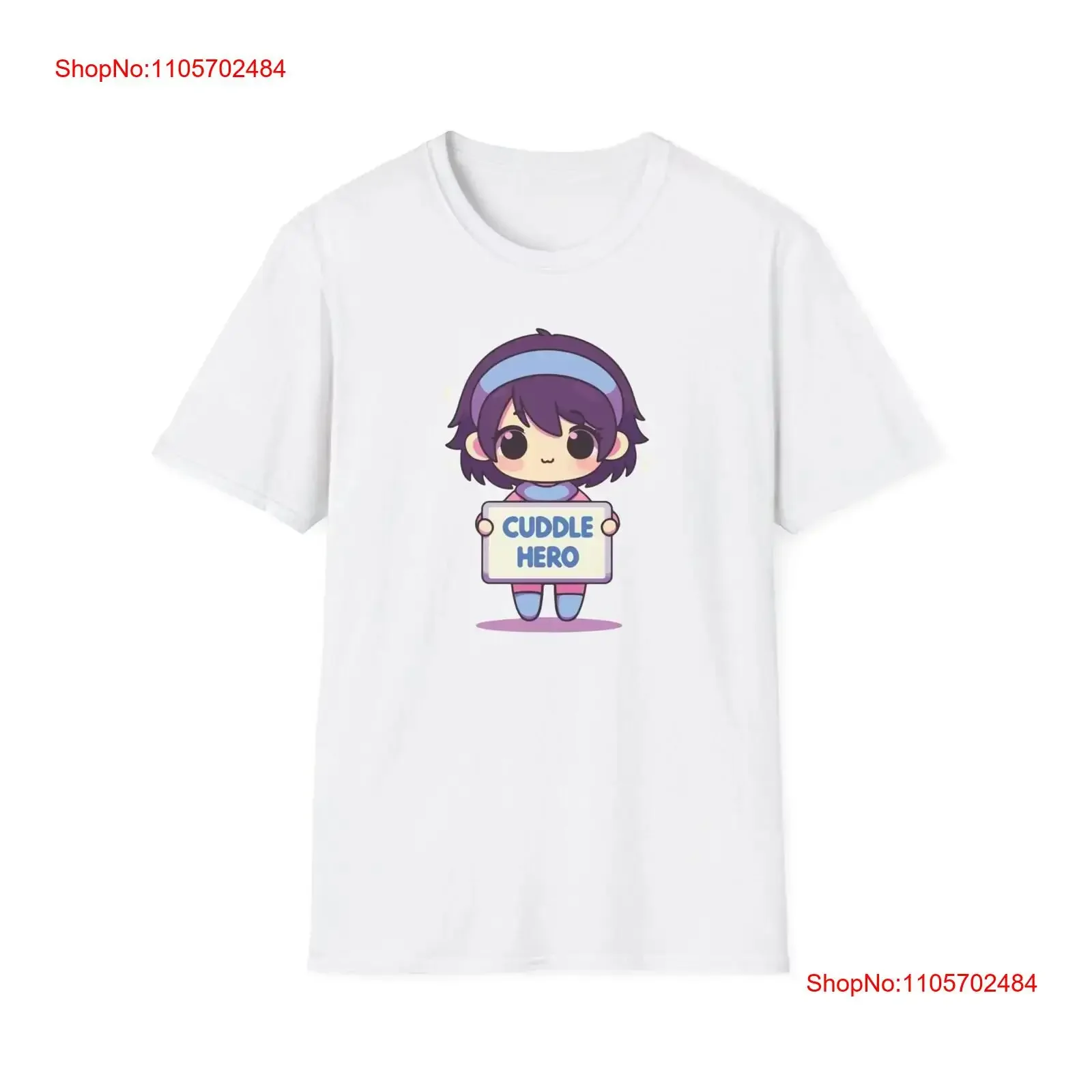 Cuddle Hero T Shirt Championing Comfort with Chibi Cheer Softstyle vintage Washed homme fashion Breathable streetwear Casual