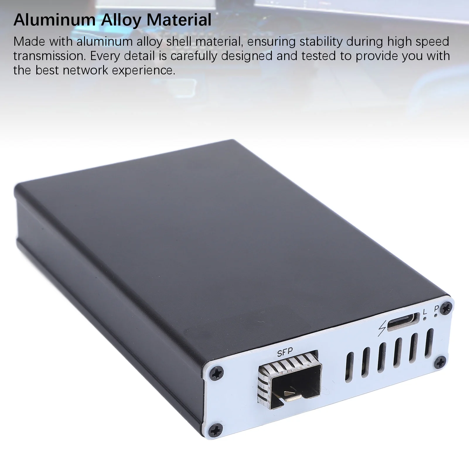 Usb4 Network Card Portable 10g/25g Network Card Usb4 Network Card Sfp Optical Interface High Speed Plug And Aluminum Alloy
