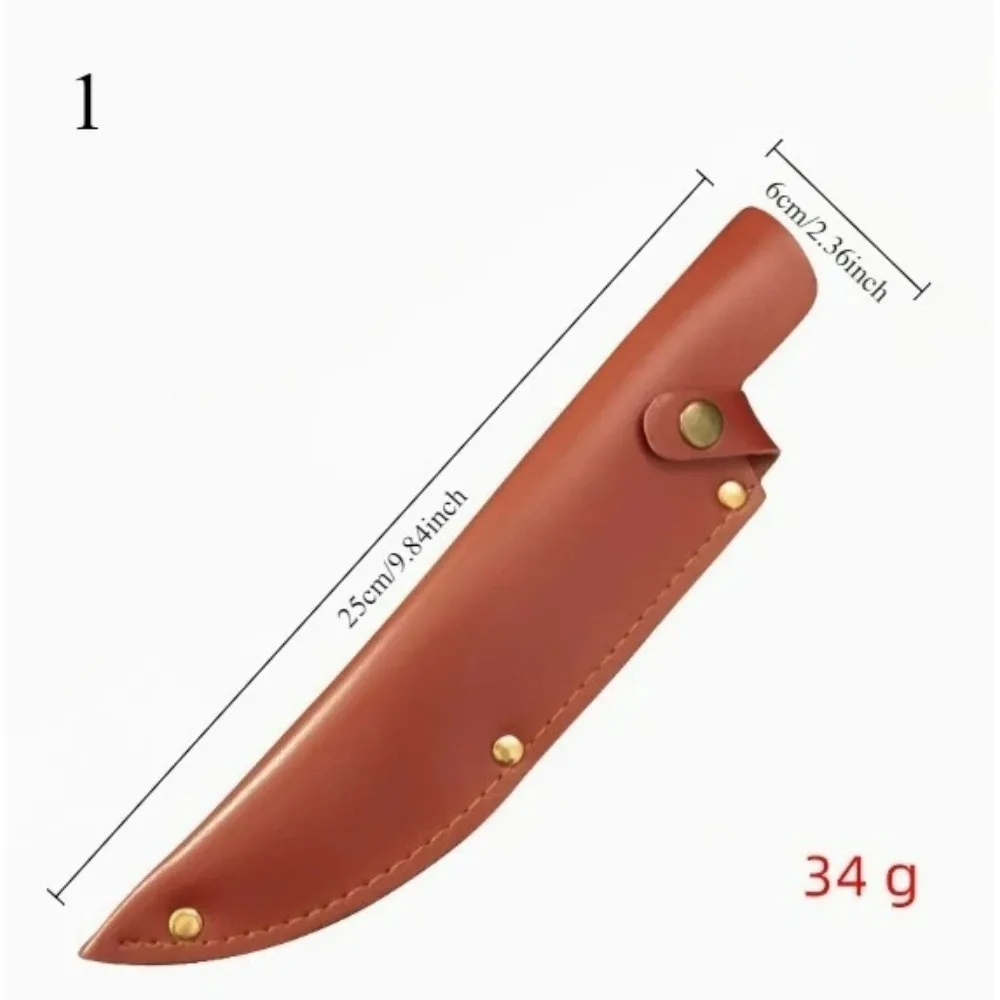 Split Cowhide & PU Knife Sheath, Portable Protective Cover for Boning Knife & Small Kitchen Knife, Outdoor Camping Tool Holster