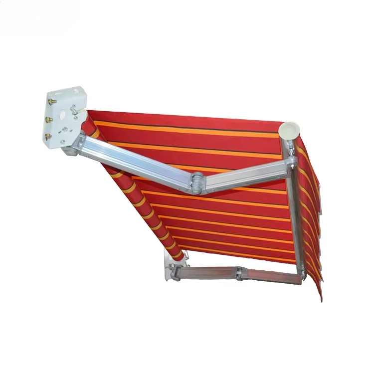 Aluminum electric sunroof awning retractable 5m windproof computer folding manual remote control terrace camping awning use