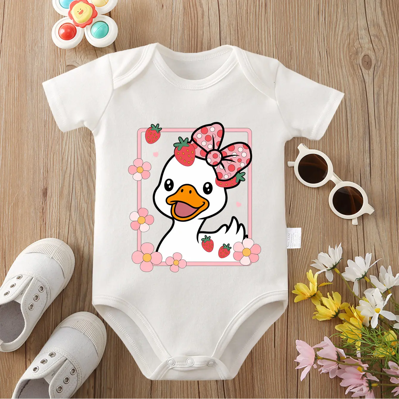 

Exquisite Print Cute Baby Gril Cloths Pure Cotton Comfortable Onesie Bodysuit for Baby Jumpsuit for 0 To 12 Months Newborn