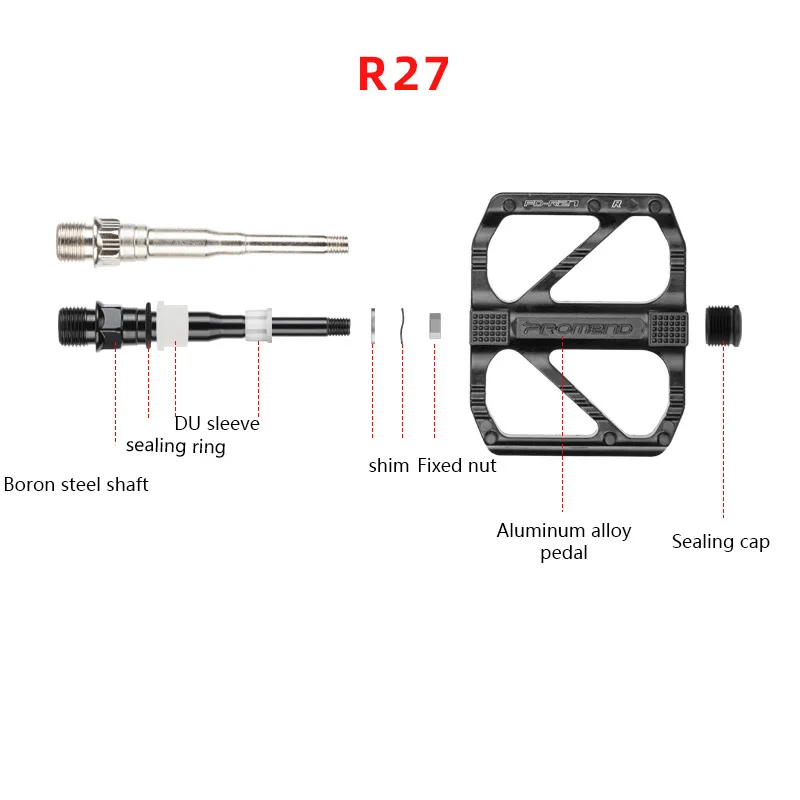 PROMEND Bike Pedal Lightweight  Aluminum alloy Bicycle Anti-slip Foldable Road Mountain Bike Pedal Cycling Accessories