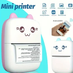 Portable Mini Pocket Printer With Wireless Inkless Printing For Photos Receipts Notes Memos Labels Compatible With IOS Android