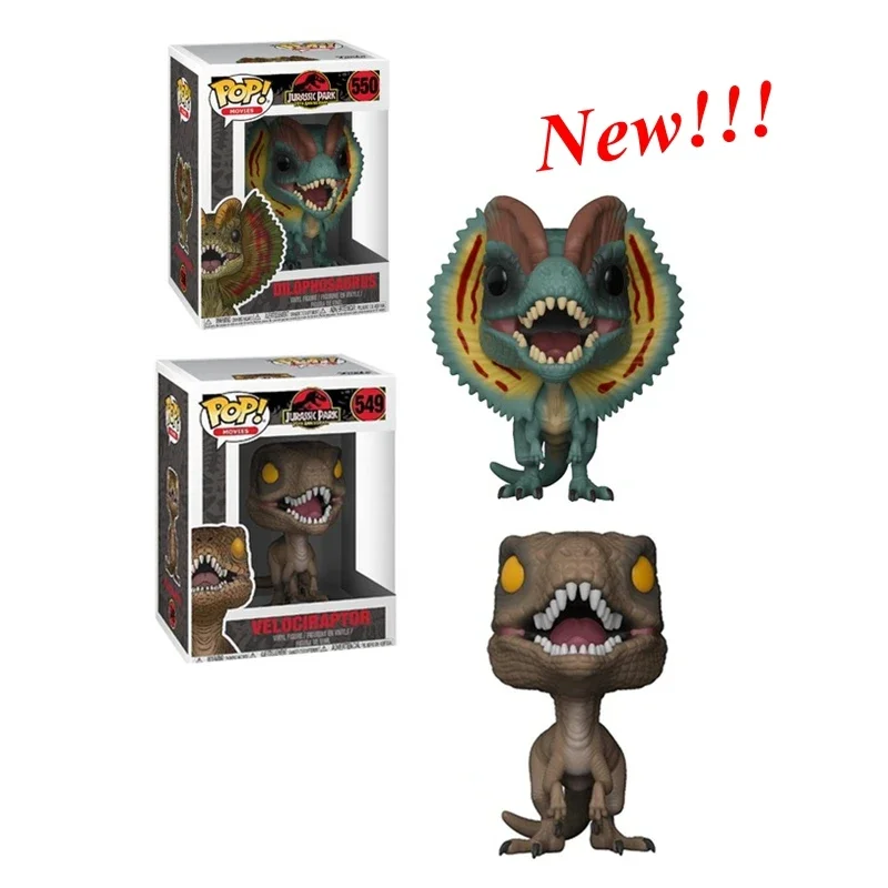 FUNKO POP Jurassic-world & Dinosaur Velociraptor #549 #550 Action Figure Boy toys for children birthday Gift