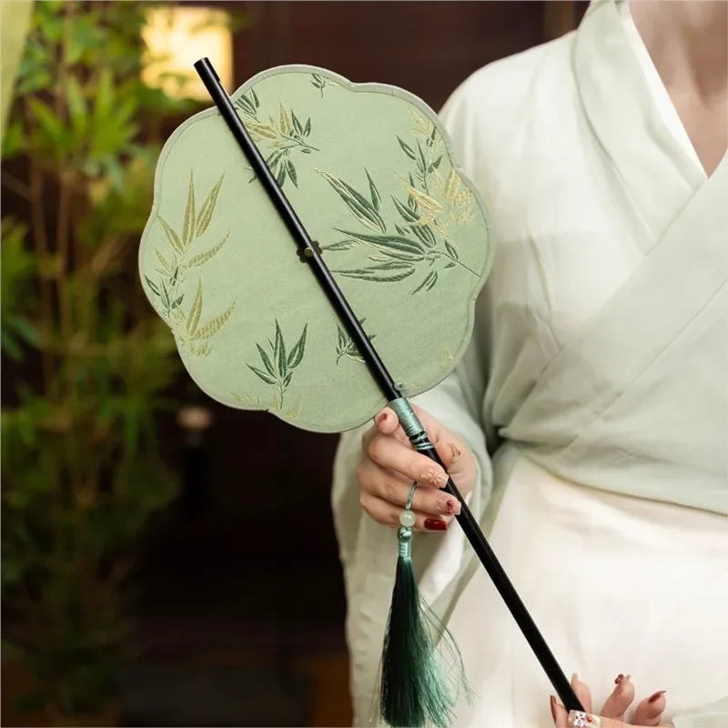Chinese Ancient Style Waist Fan Rollable Foldable Group Fan Hanfu Qipao Horse Face Skirt Photography Performance Prop Fan ZI680
