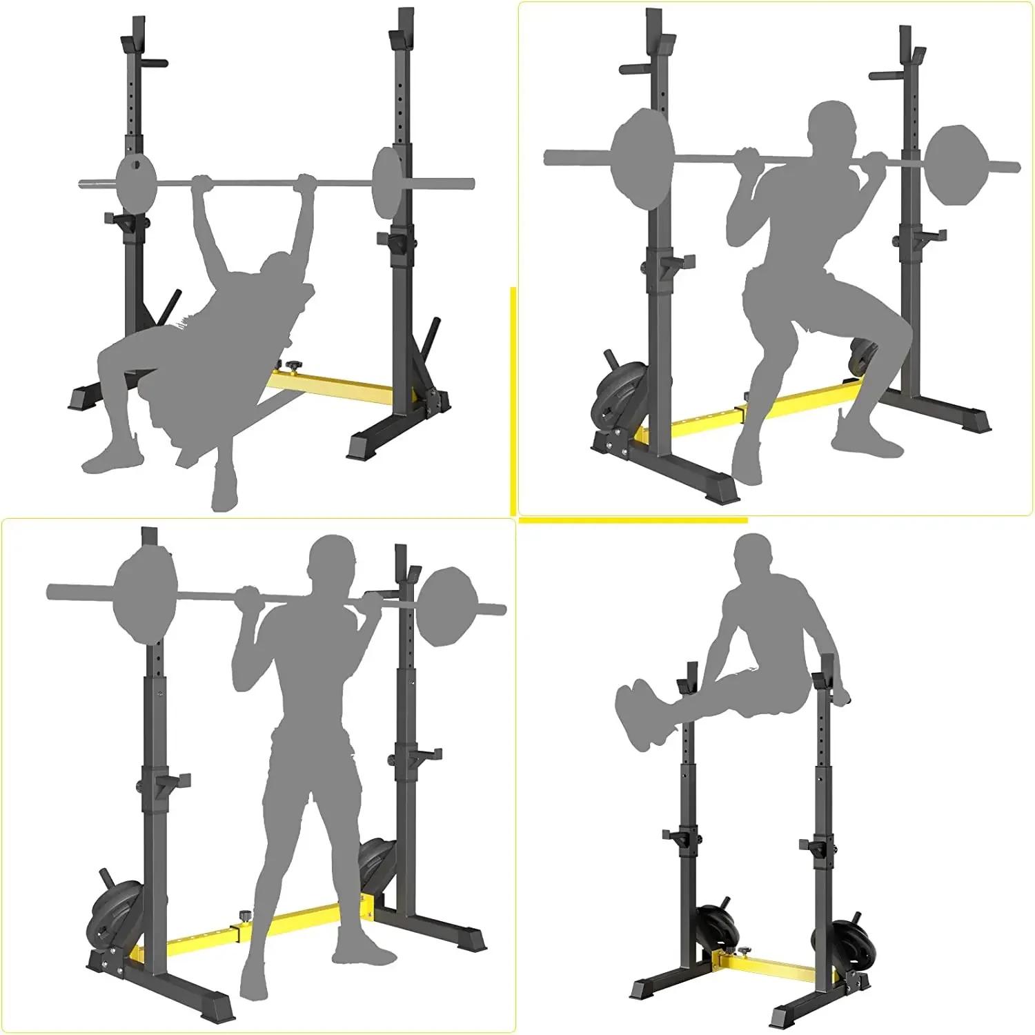 Adjustable Squat Rack Stand Multi-Function Barbell Rack Weight Lifting Gym Dumbbell Racks Home Gym Bench Press Rack load 250kg