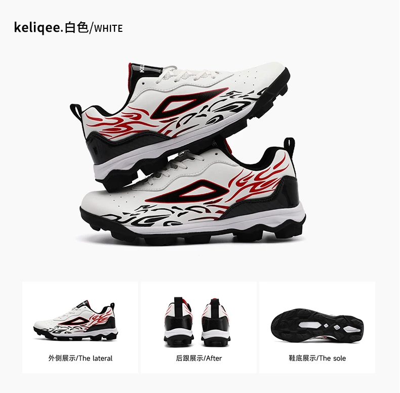 Leichte Baseball-Schuhe für Herren und Jugendliche, atmungsaktiv, rutschfest, mit Spikes, für Outdoor-Training und Wettkämpfe – Detail 17