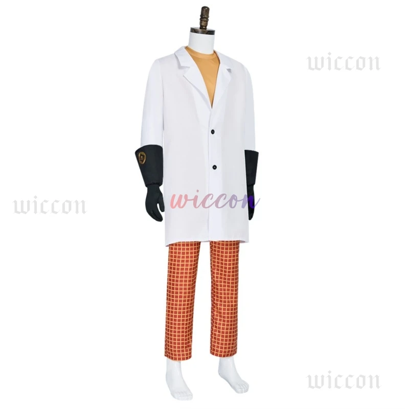 Anime Nefario Cosplay Dr Cosplay Man Nefario Dottore Gioca Costume Uniforme Occhiali Halloween Party Gioco di ruolo Outfit