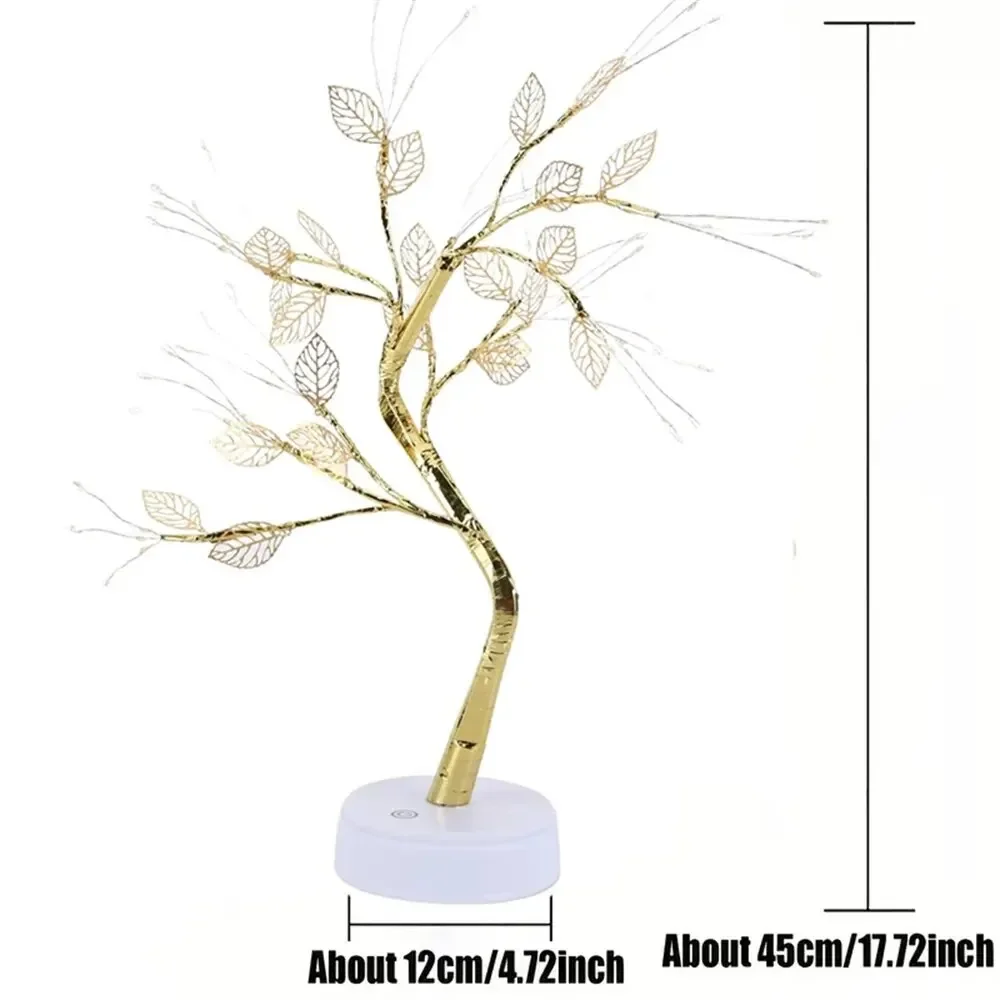 LED Tree Light USB Table Lamp Adjustable Touch Switch DIY Artificial Xmas Tree Fairy Night Light Home Christmas Decoration