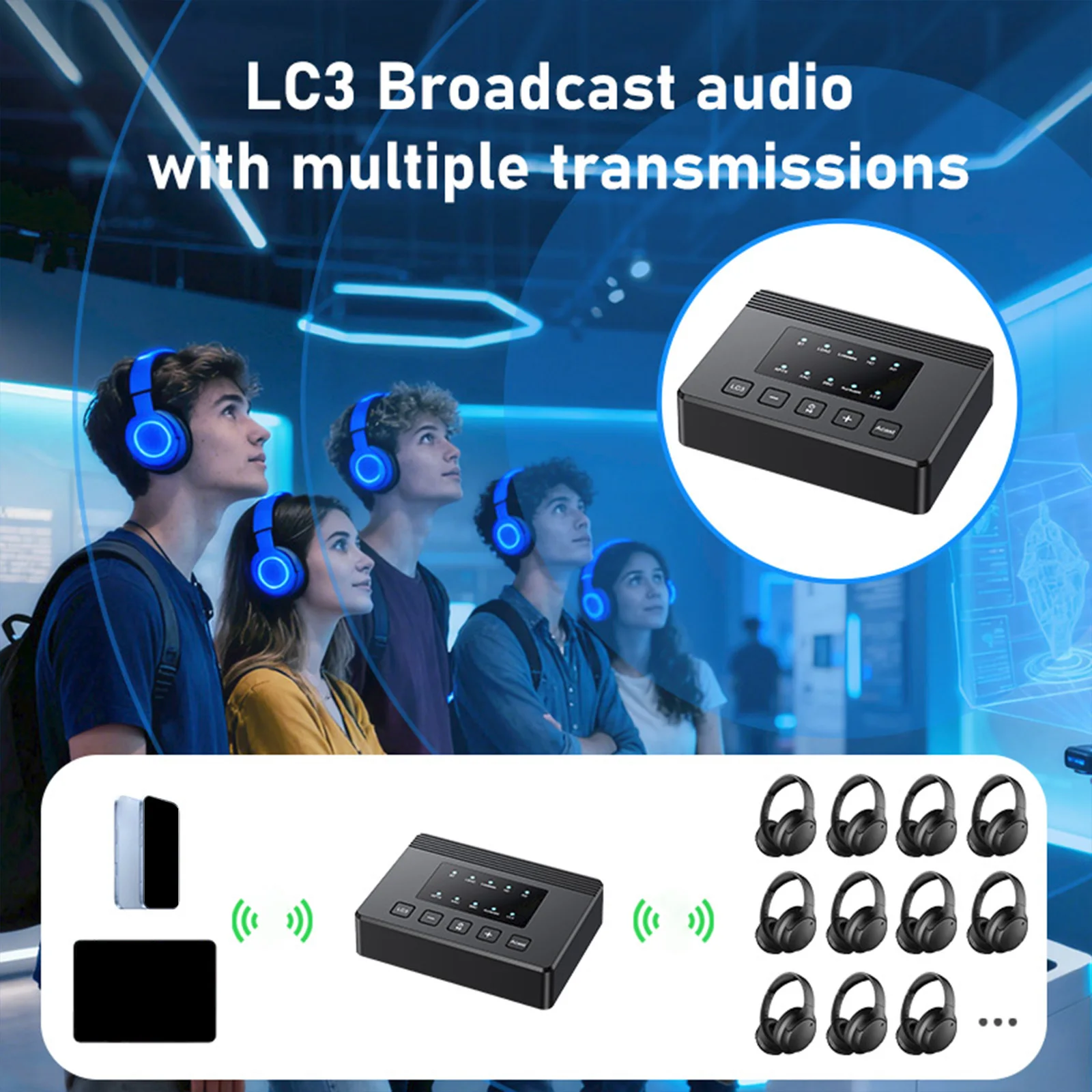 LDAC AptX-HD/AD/LL BT 6.0 HD Audio Receiver 300mAh BT6.0 HiFi Audio Adapter with Coaxial Optical Output for Home Stereo Speaker