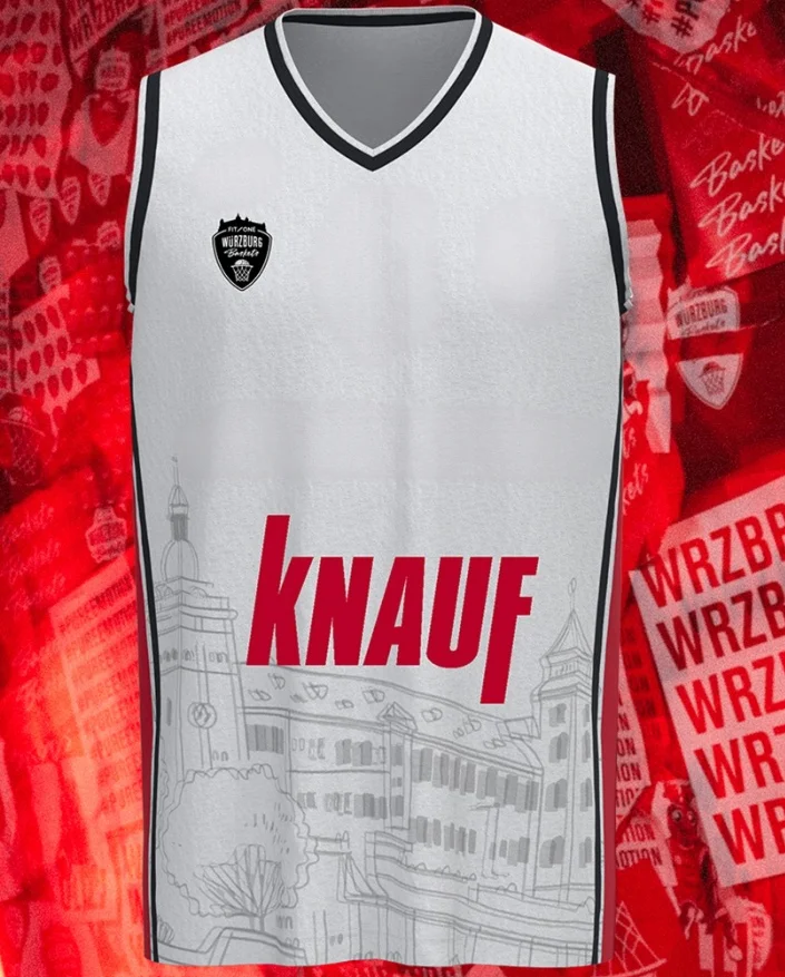 2026 New Hot Würzburg Baskets Basketball Suit, Quick Drying Breathable Sleeveless Shirt, Family Parent-child Outfit
