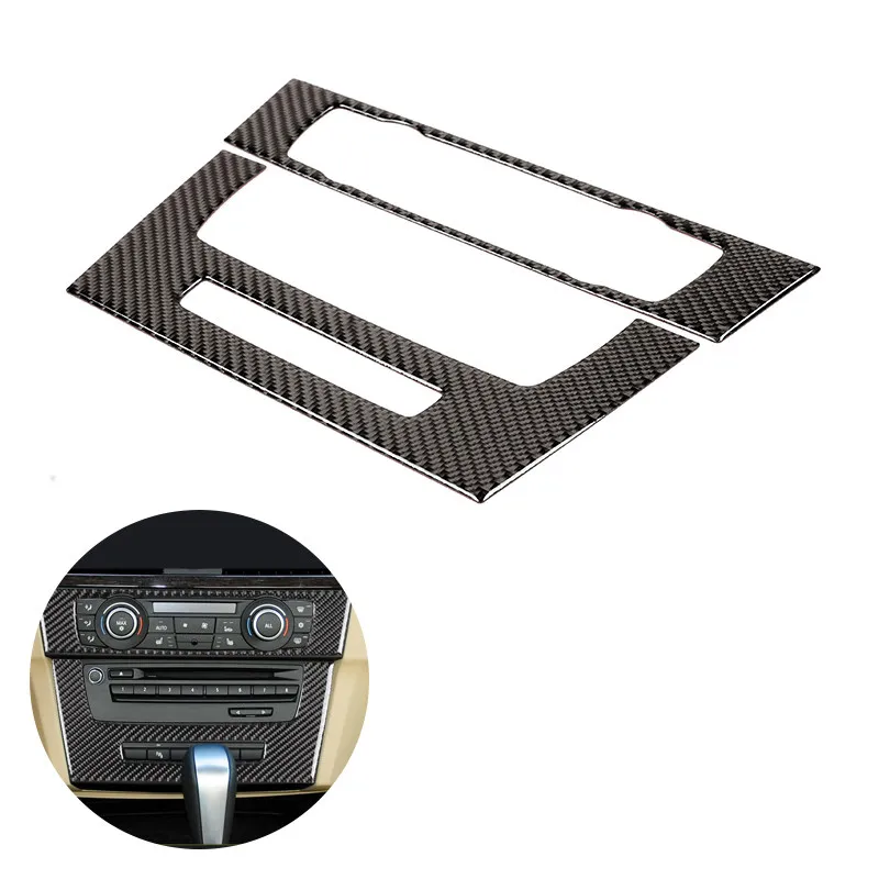 For BMW 3 Series E90 E92 E93 2005 - 2010 2011 2012 Carbon Fiber Car Interior Center Control CD Panel Frame Cover Sticker Trim