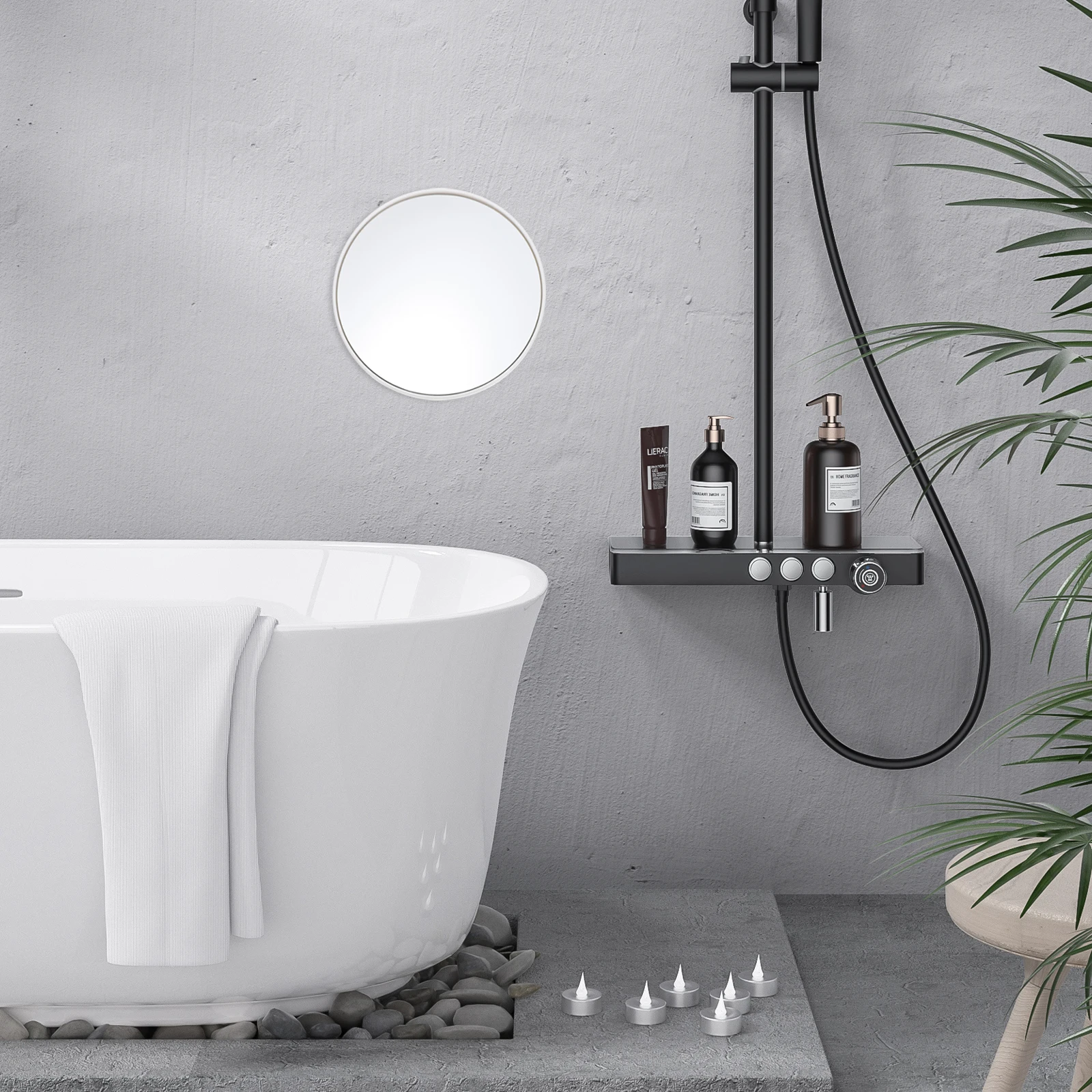 مرآة ماكياج الحمام 10X مكبرة شفط كأس مرآة رؤية واضحة للحواجب المسام الرموش الصناعية 10X مرايا مكبرة #4