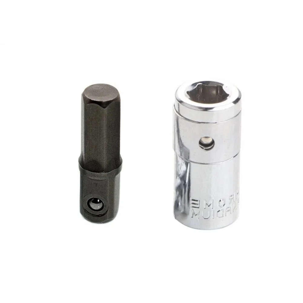 1/4 Square Drive To 1/4 Hex Shank Socket+1/4 Drill Socket Adapter Drive Quick Change Chucks Converter Hand Tools