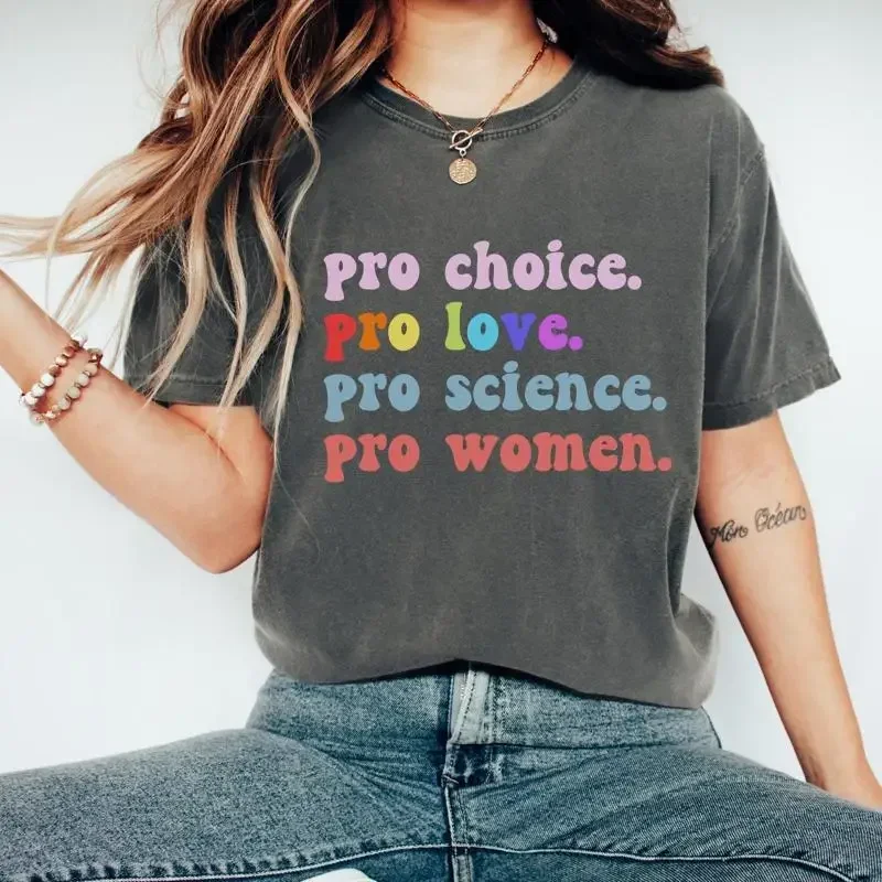 Pro Choice Love Science T Shirt Women Equal Rights Activist Feminist Equality