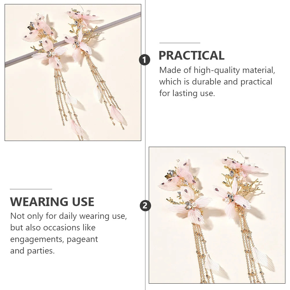 

2Pcs Chinese Style Hairpin High-Quality Delicate Hair Clip for Women Lasting Use Hair Jewelry Decorative Pin for Parties