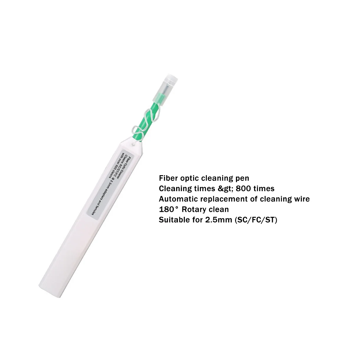 ST LC 커넥터용 광섬유 청소 카세트 키트, 광섬유 청소 도구, 10 개