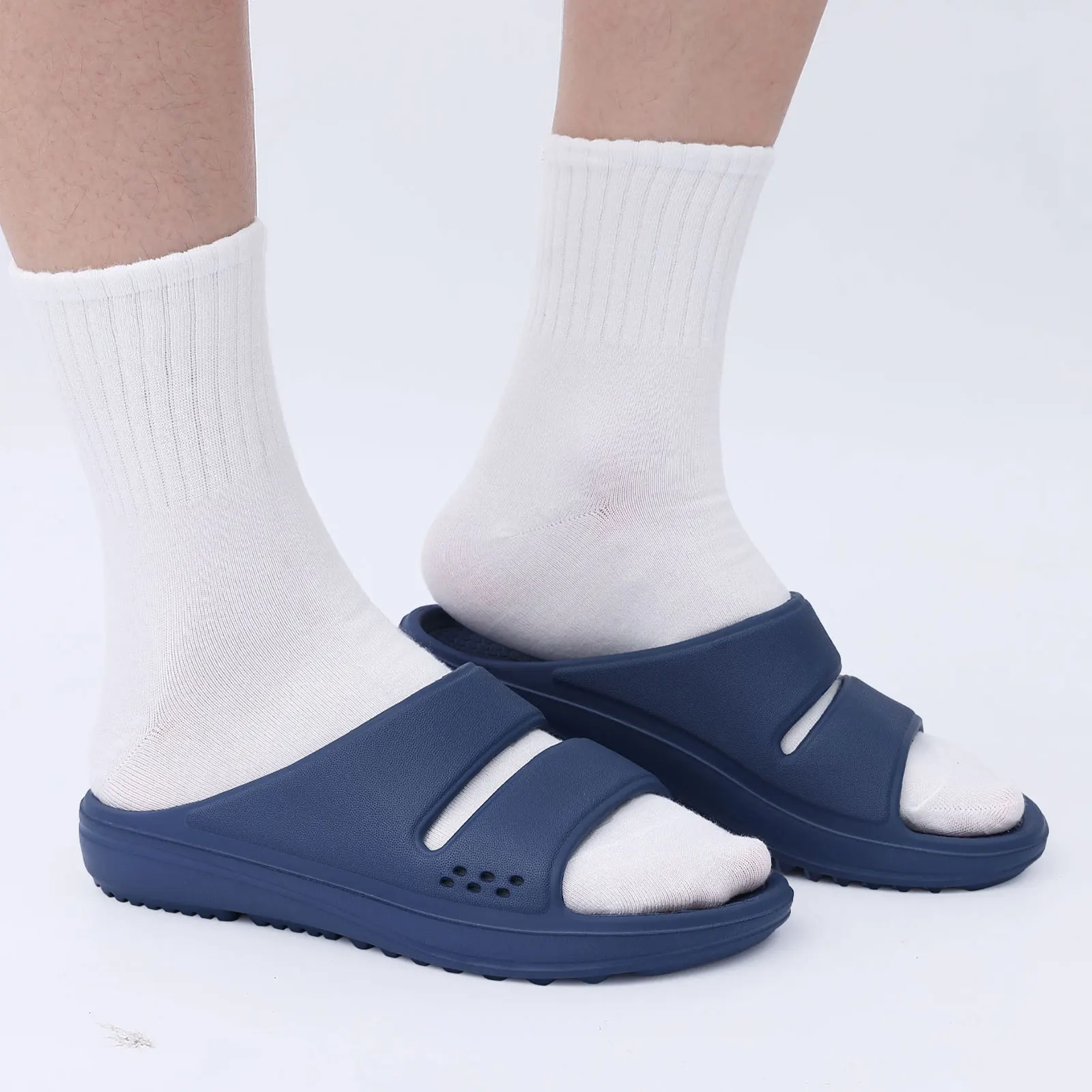 Bebealy Outdoor Antiskid Women Slippers Indoor Soft Home Slippers With Arch Support Recovery Slippers Open Toe Cloud Slides