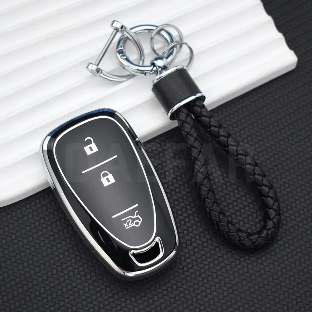 2 3 Button TPU Remote Car Key Shell for Chevrolet Cruze Malibu Camaro Equinox Smart Key Fob Protector Accessories