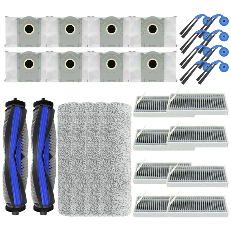 لماذا-لـ Ecovacs Deebot X9 Pro Omni/ X9 Pro ملحقات استبدال المكنسة الكهربائية فرشاة جانبية رئيسية فلتر Hepa ممسحة قماش غبار با