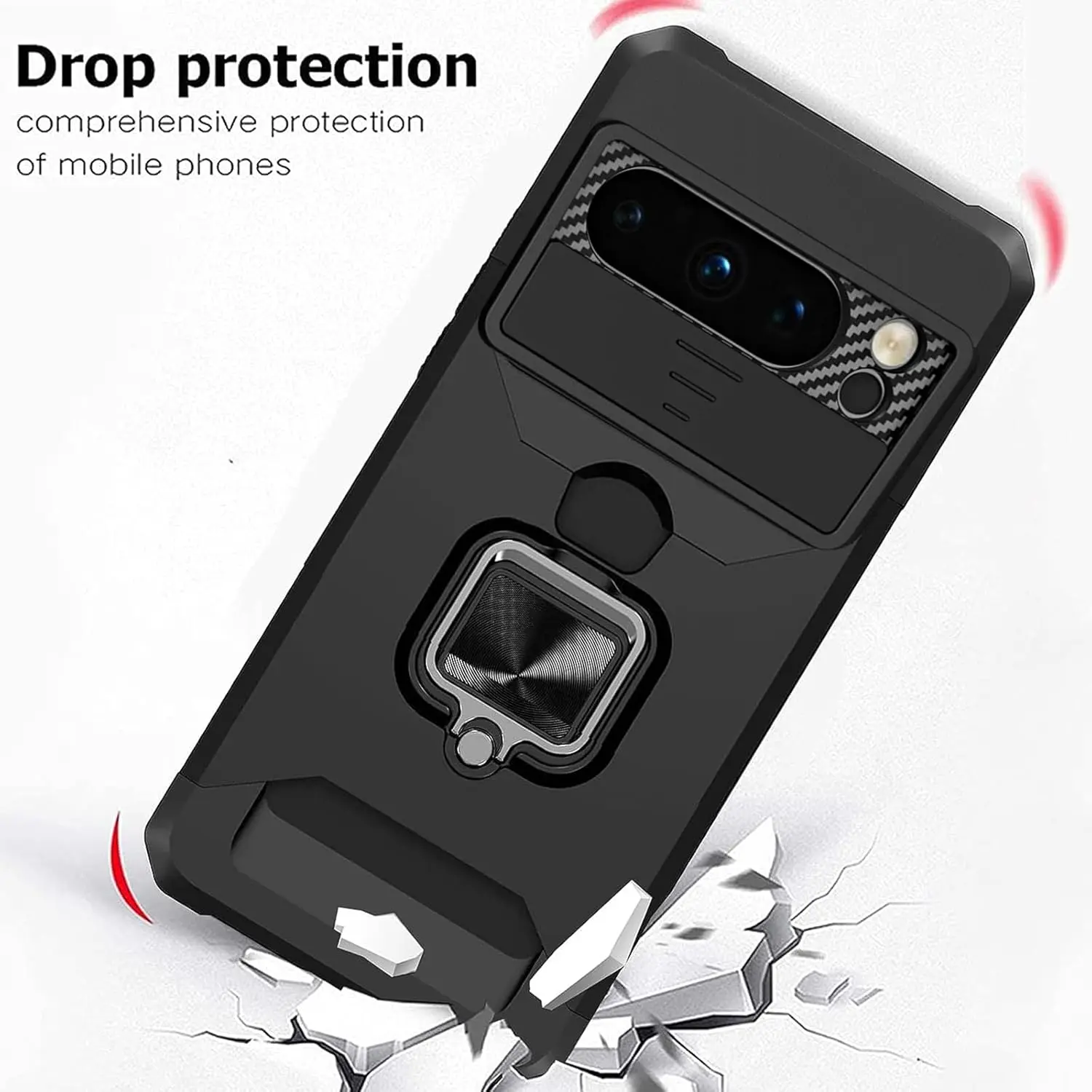 New Armor Kickstand Case For Google Pixel 10 9 8 7 Pro XL 10A 9A 8A 7A Cover Card Slot Wallet Ring Holder Fundas Shell Coque