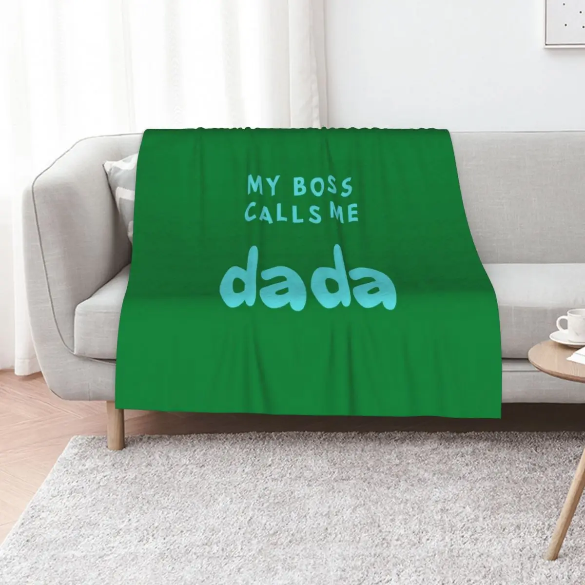 My Boss Calls Me Dada - Funny Fathers Day Gifts 2024 (Blue Design) Throw Blanket Flannels Winter beds Thin Quilt Blankets