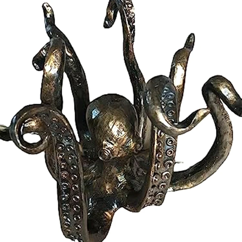 Octopus Coffee Mug Holder, Retro Style Resin Octopus Cup Holder, Mug Tree For Counter, Jewellery Hanging Rack Durable Bronze