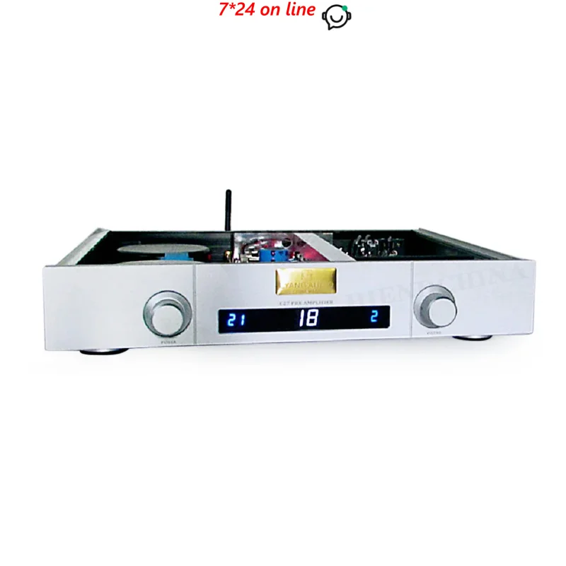 

LY-211 C27 Fully Balanced Remote Control Hifi cCass A Tube Pre-amplifier with BT5.0 4pcs OPA2604 Pre Amplifier